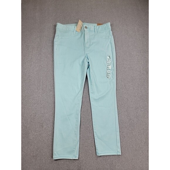 American Eagle Outfitters Pants - American Eagle Jeggings Womens 12 30x24 Crop Robin Egg Blue Mid High Stretch NEW